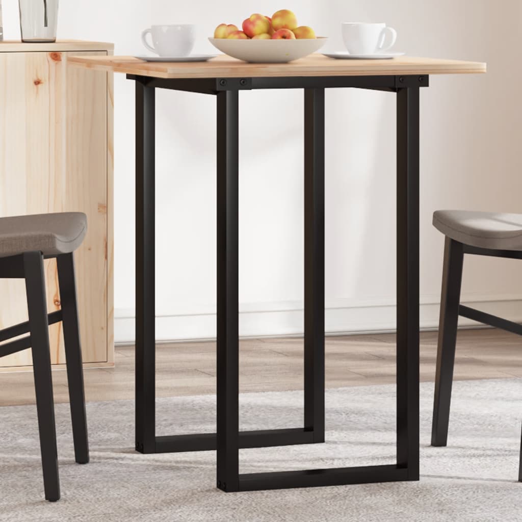 Pieds de table à manger cadre en O 40x40x73 cm acier