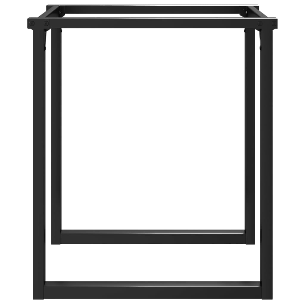 Pieds de table à manger cadre en O 70x70x73 cm acier - XIOS