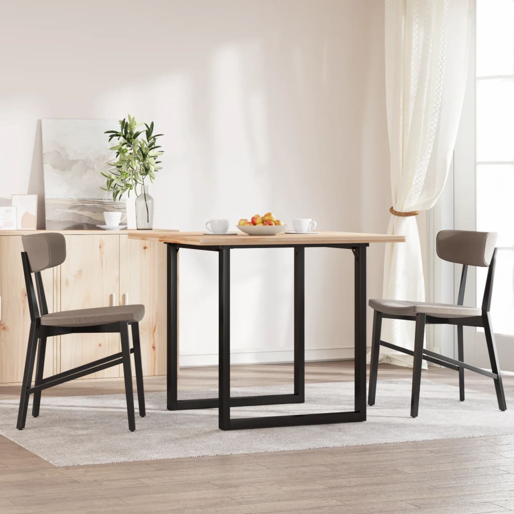 Pieds de table à manger cadre en O 70x70x73 cm acier - XIOS
