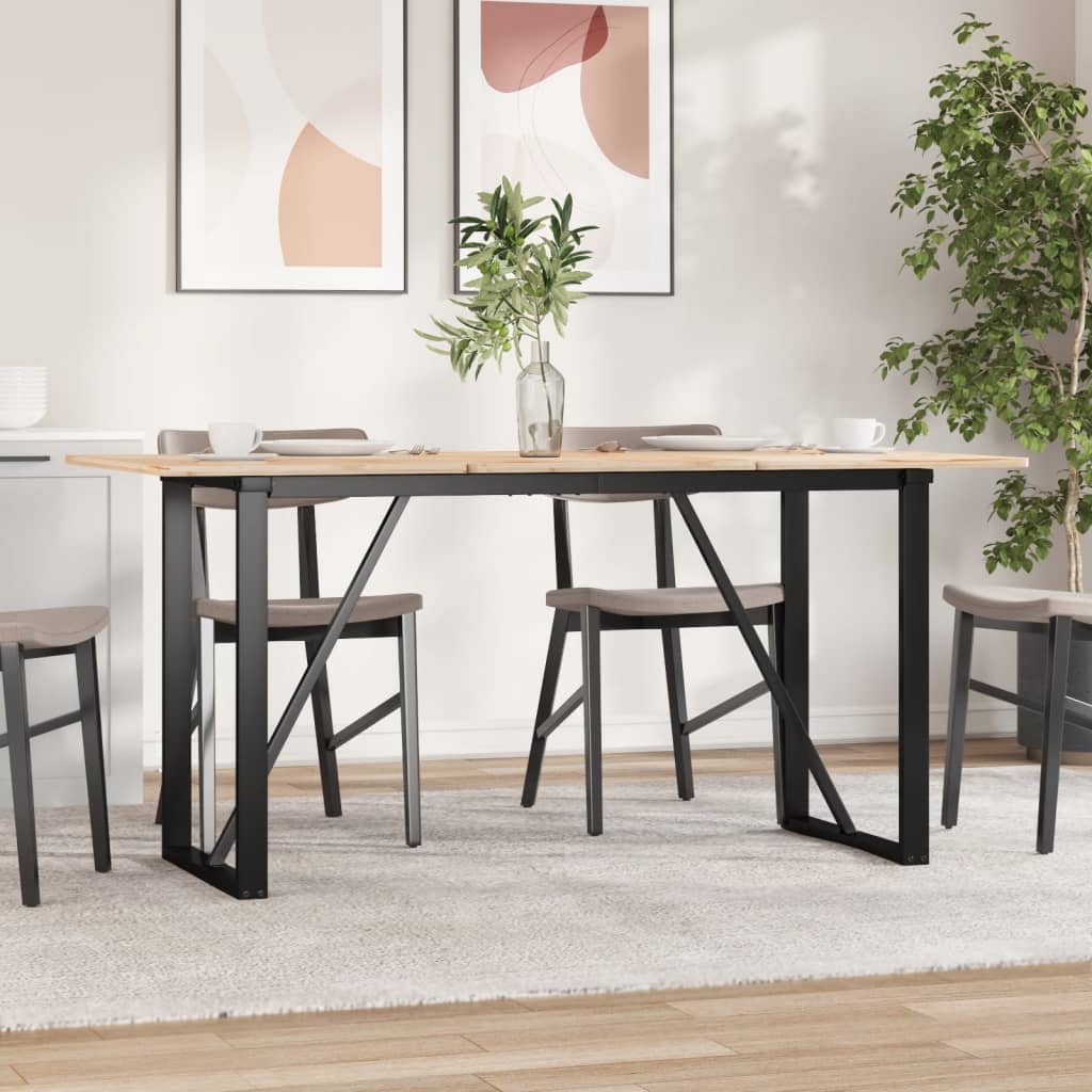 Pieds de table à manger cadre en O 140x60x73 cm acier - XIOS