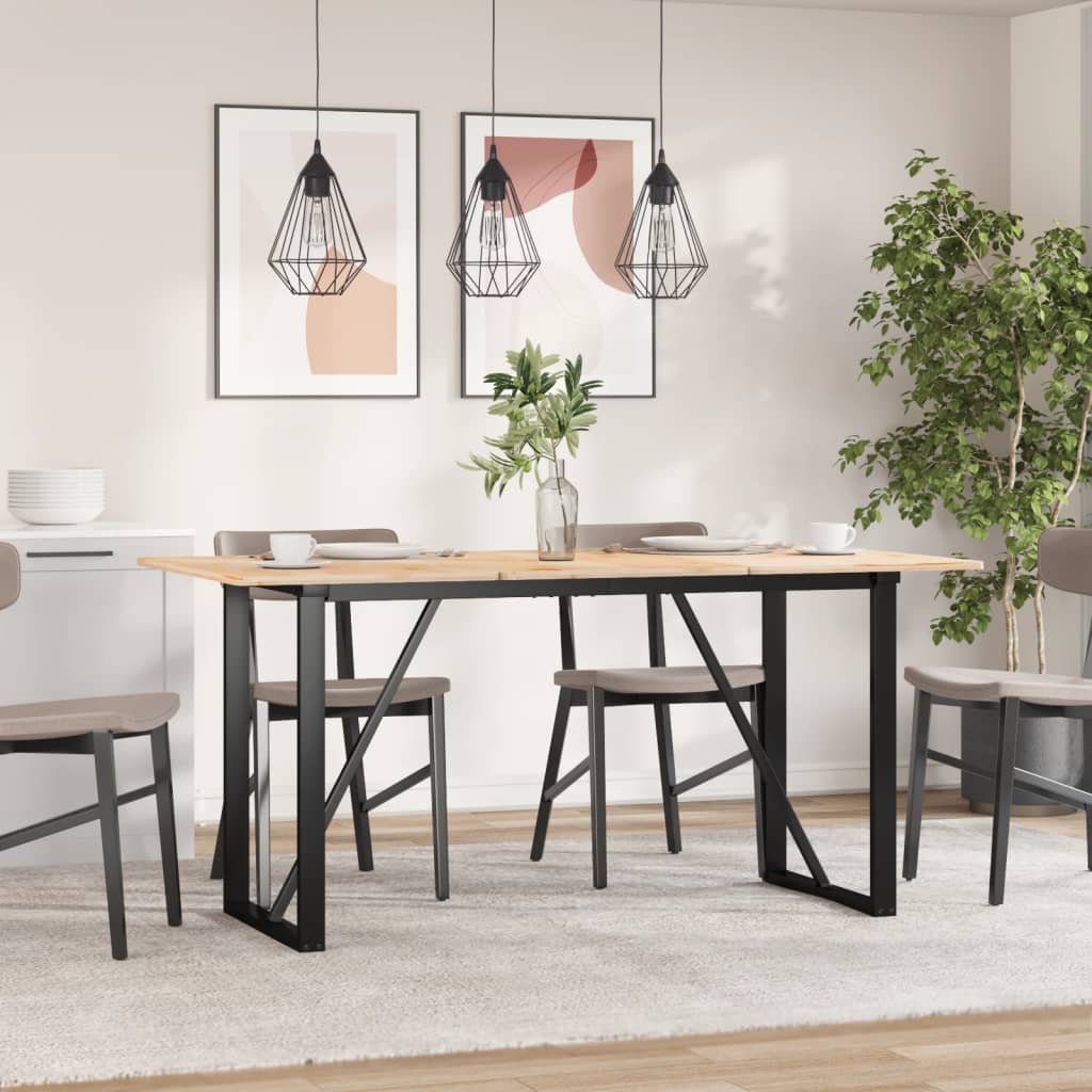 Pieds de table à manger cadre en O 140x60x73 cm acier - XIOS