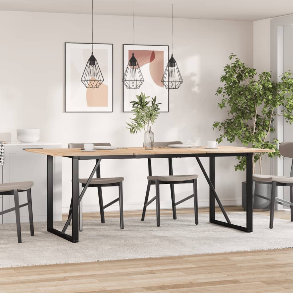 Pieds de table à manger cadre en O 160x80x73 cm acier - XIOS