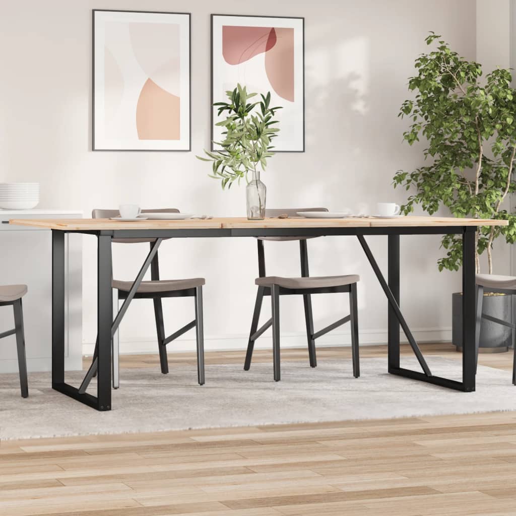 Pieds de table à manger cadre en O 180x80x73 cm acier - XIOS