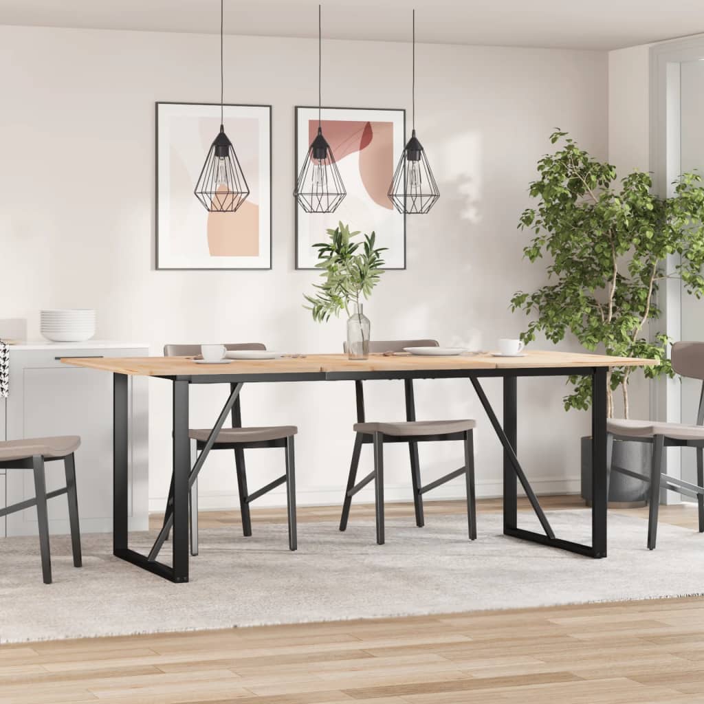 Pieds de table à manger cadre en O 180x80x73 cm acier - XIOS
