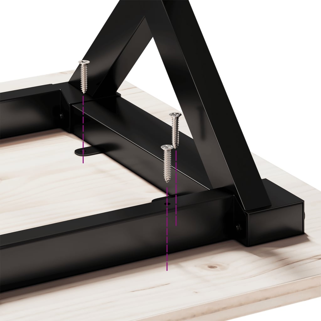 Pieds de table basse cadre en X 70x60x43 cm acier - XIOS