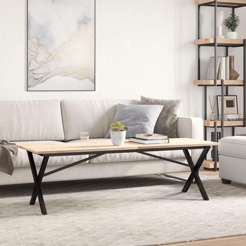 Pieds de table basse cadre en X 140x30x43 cm acier - XIOS