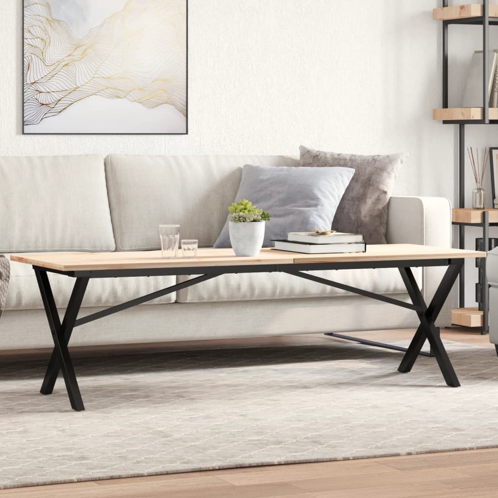 Pieds de table basse cadre en X 140x30x43 cm acier - XIOS