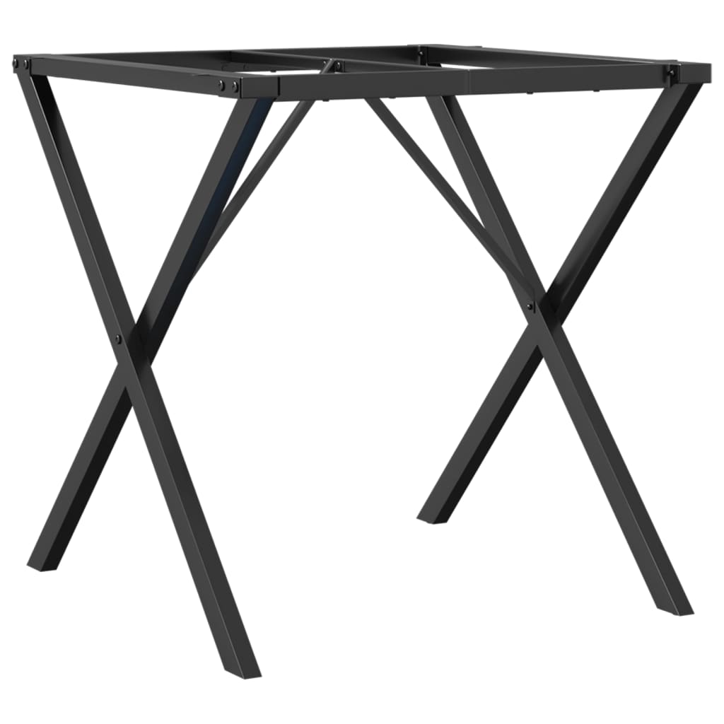 Pieds de table à manger cadre en X 70x70x73 cm acier - XIOS
