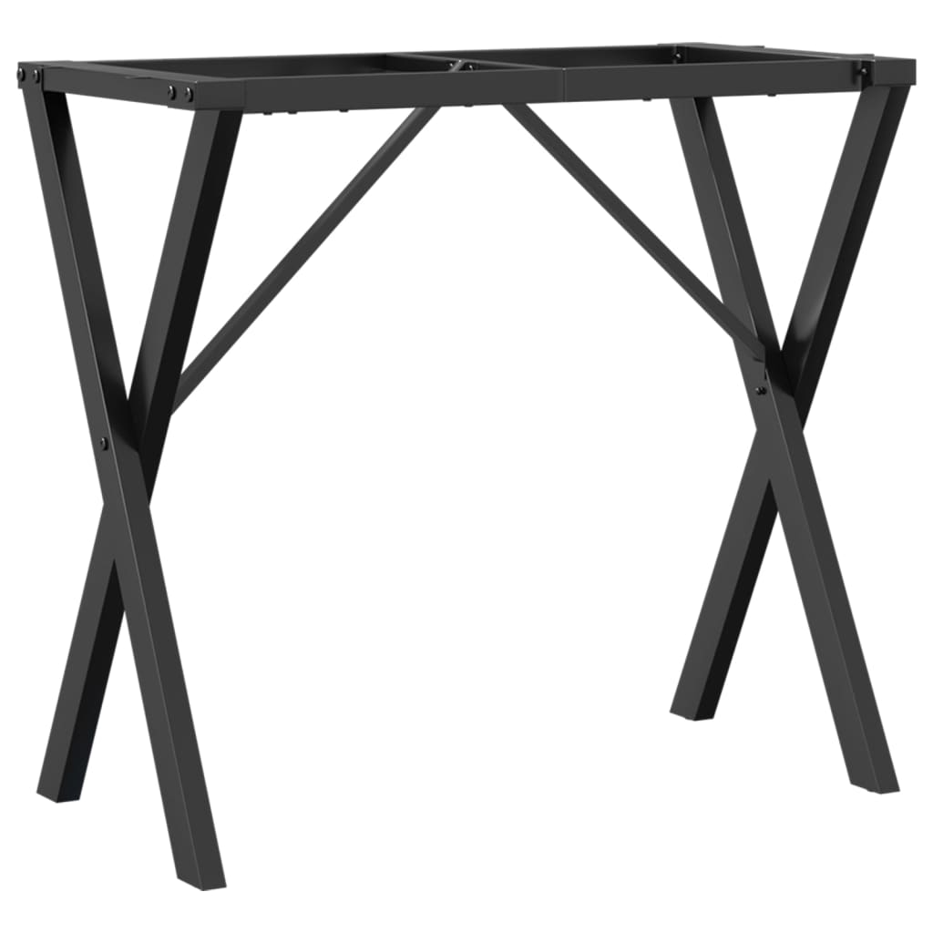 Pieds de table à manger cadre en X 80x40x73 cm acier - XIOS