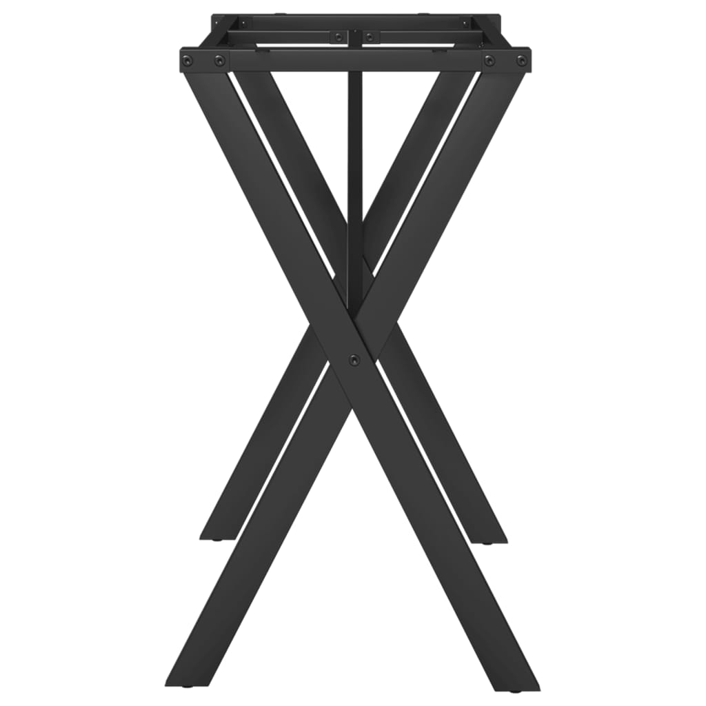 Pieds de table à manger cadre en X 80x40x73 cm acier - XIOS
