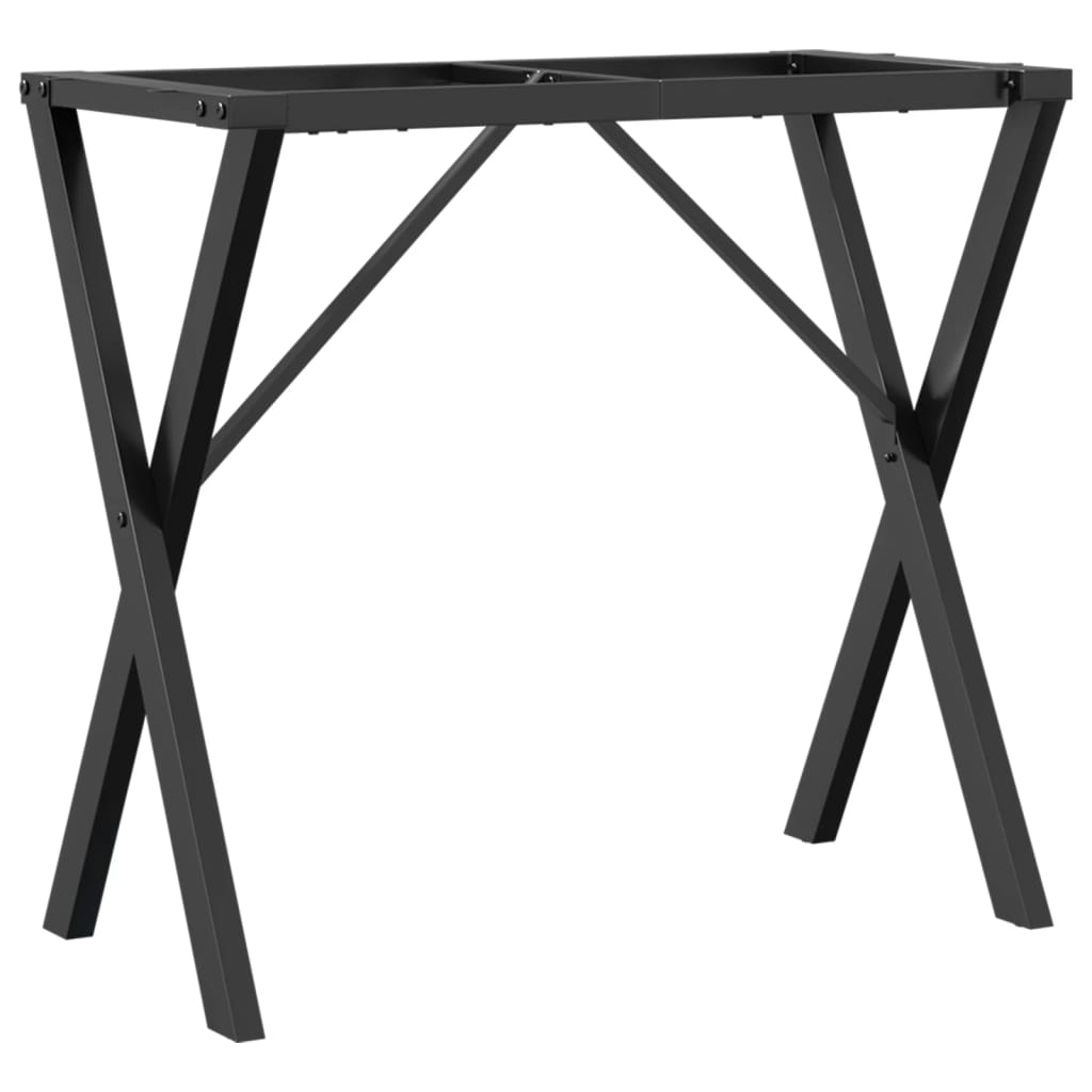 Pieds de table à manger cadre en X 80x40x73 cm acier - XIOS