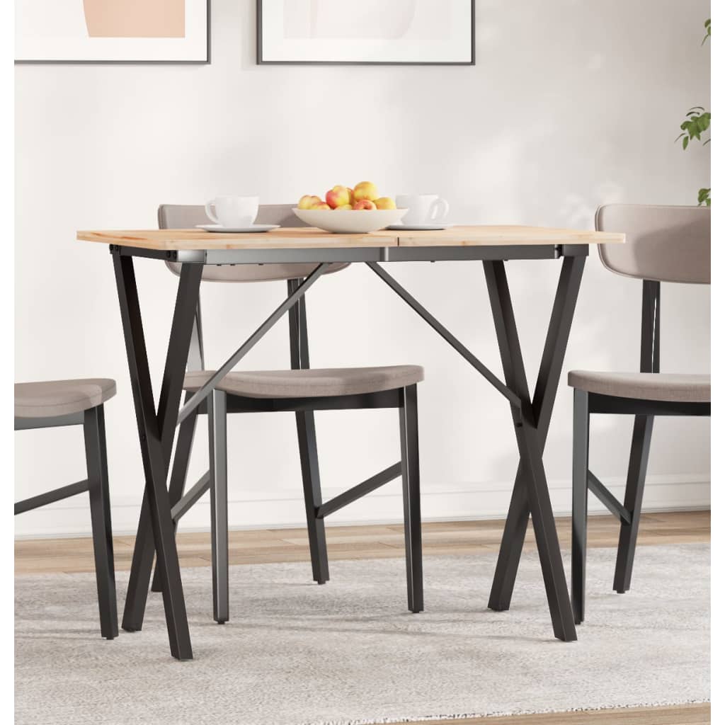 Pieds de table à manger cadre en X 80x40x73 cm acier - XIOS