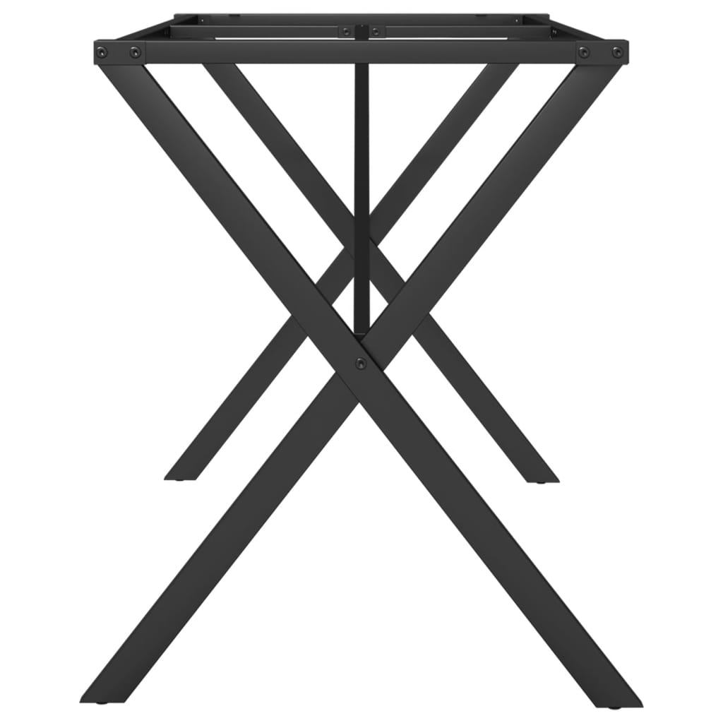Pieds de table à manger cadre en X 120x60x73 cm acier - XIOS