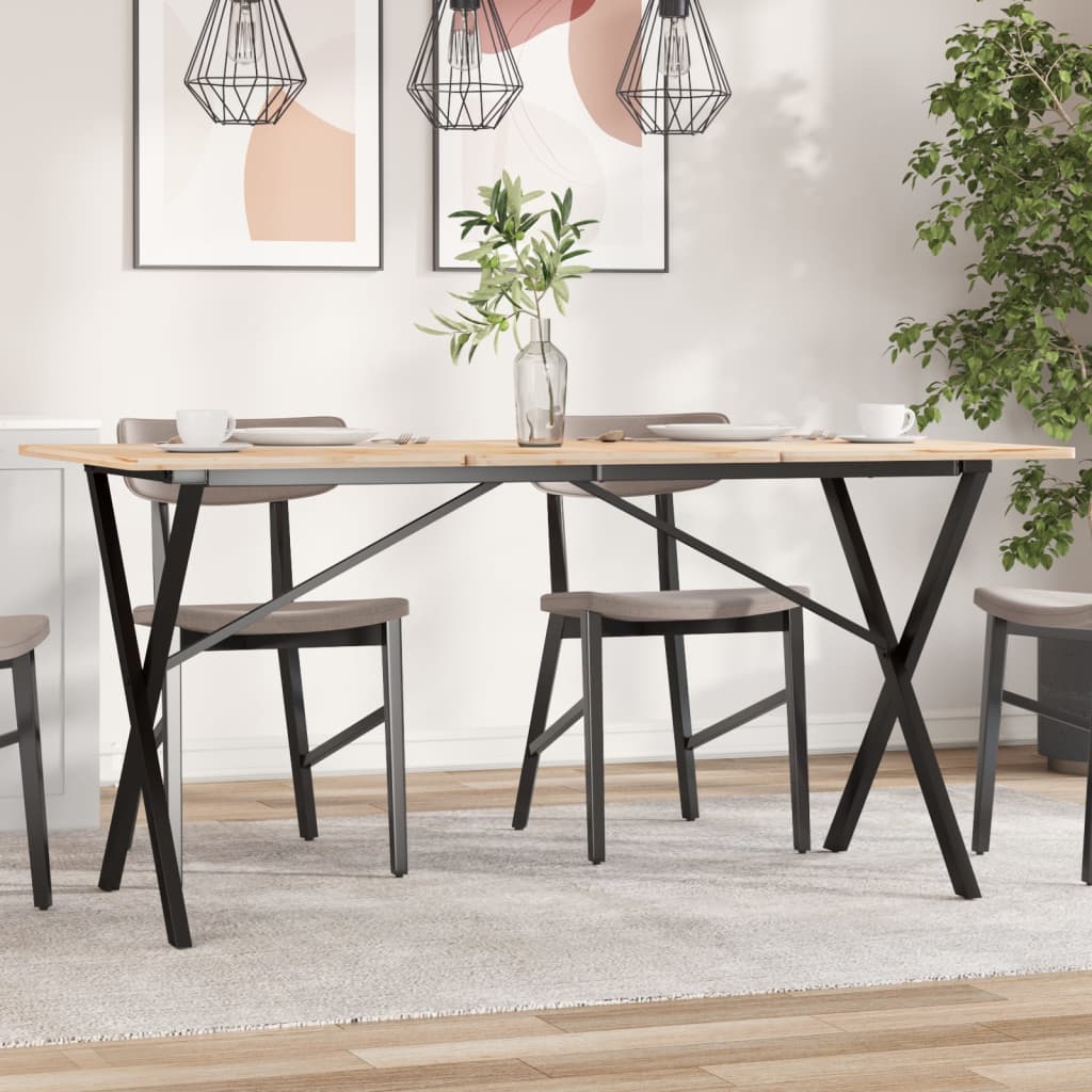 Pieds de table à manger cadre en X 120x60x73 cm acier - XIOS