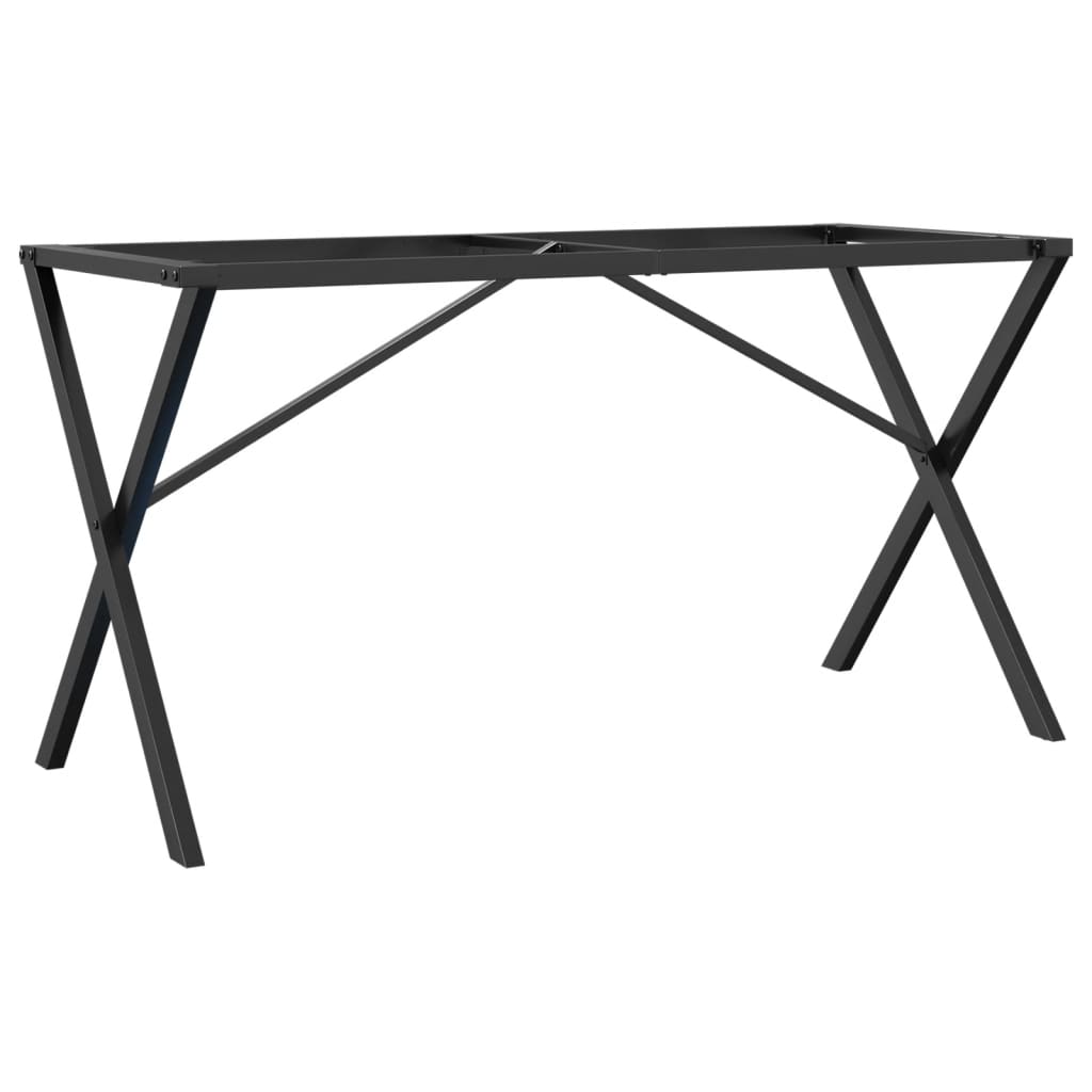 Pieds de table à manger cadre en X 140x60x73 cm acier - XIOS