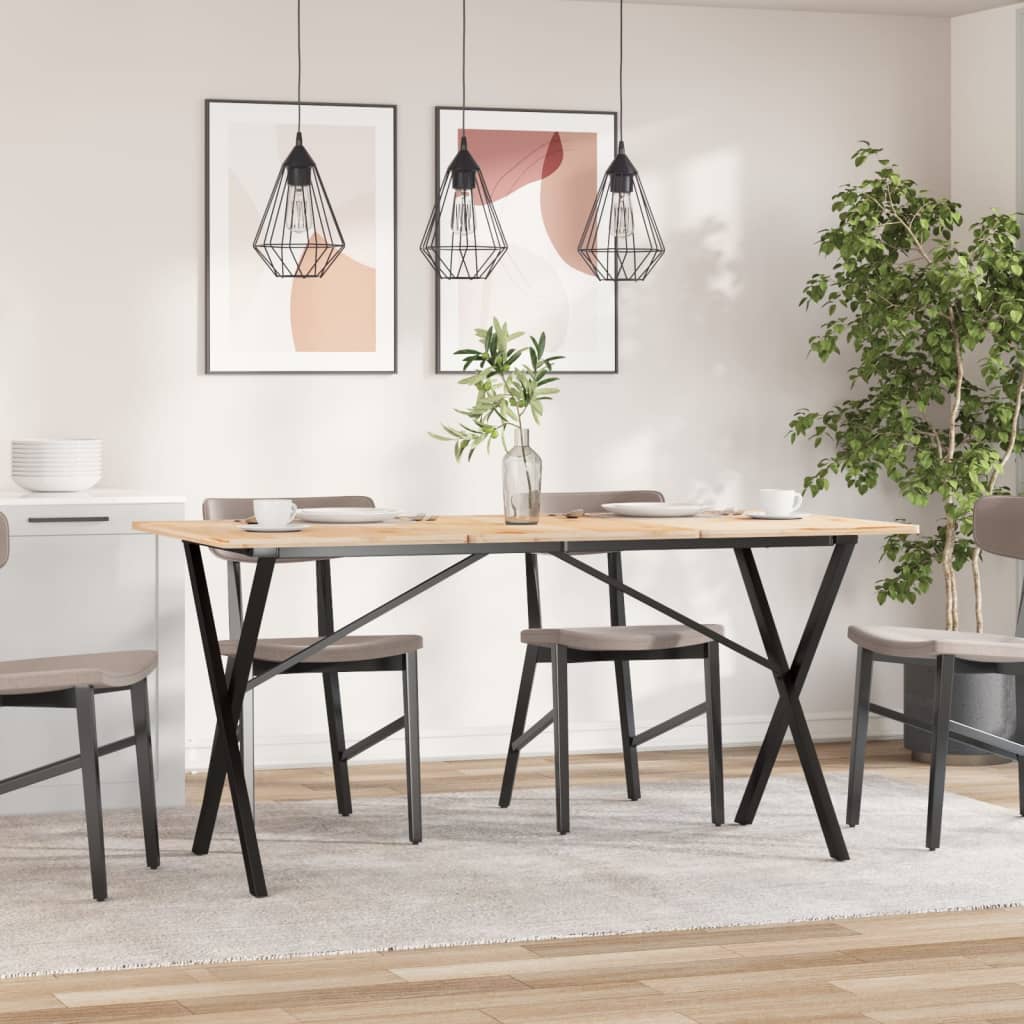 Pieds de table à manger cadre en X 140x60x73 cm acier - XIOS