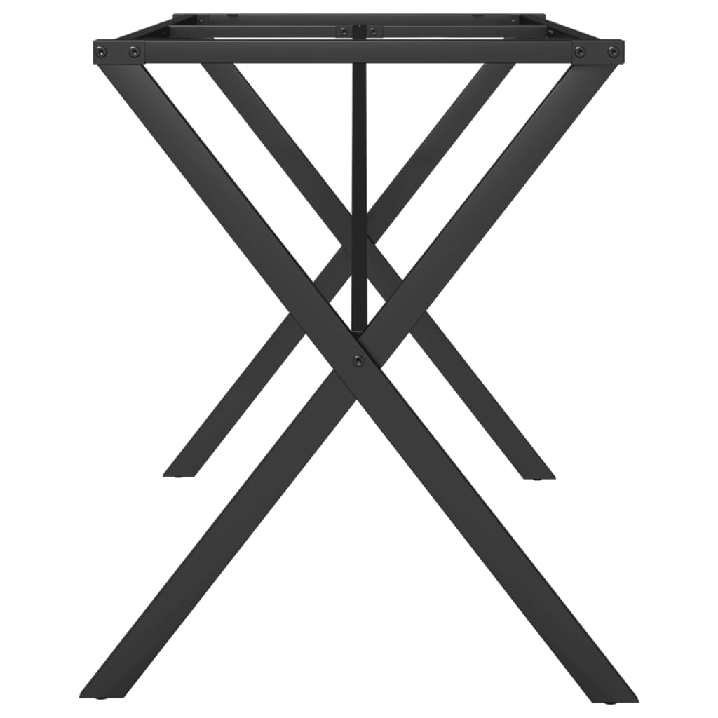 Pieds de table à manger cadre en X 140x60x73 cm acier - XIOS