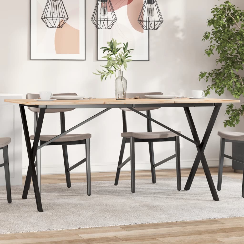 Pieds de table à manger cadre en X 140x60x73 cm acier - XIOS