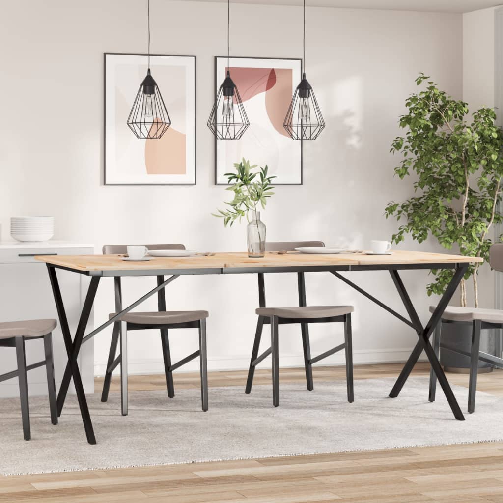 Pieds de table à manger cadre en X 160x80x73 cm acier - XIOS