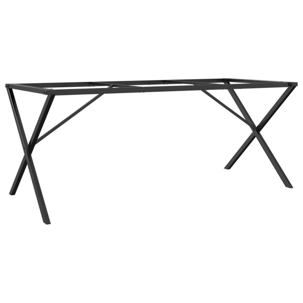 Pieds de table à manger cadre en X 160x80x73 cm acier - XIOS