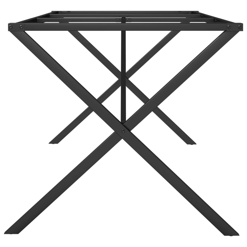 Pieds de table à manger cadre en X 180x80x73 cm acier - XIOS
