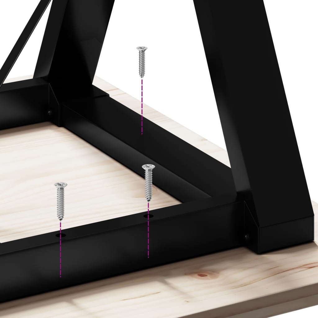Pieds de table à manger cadre en Y 140x60x73 cm acier - XIOS