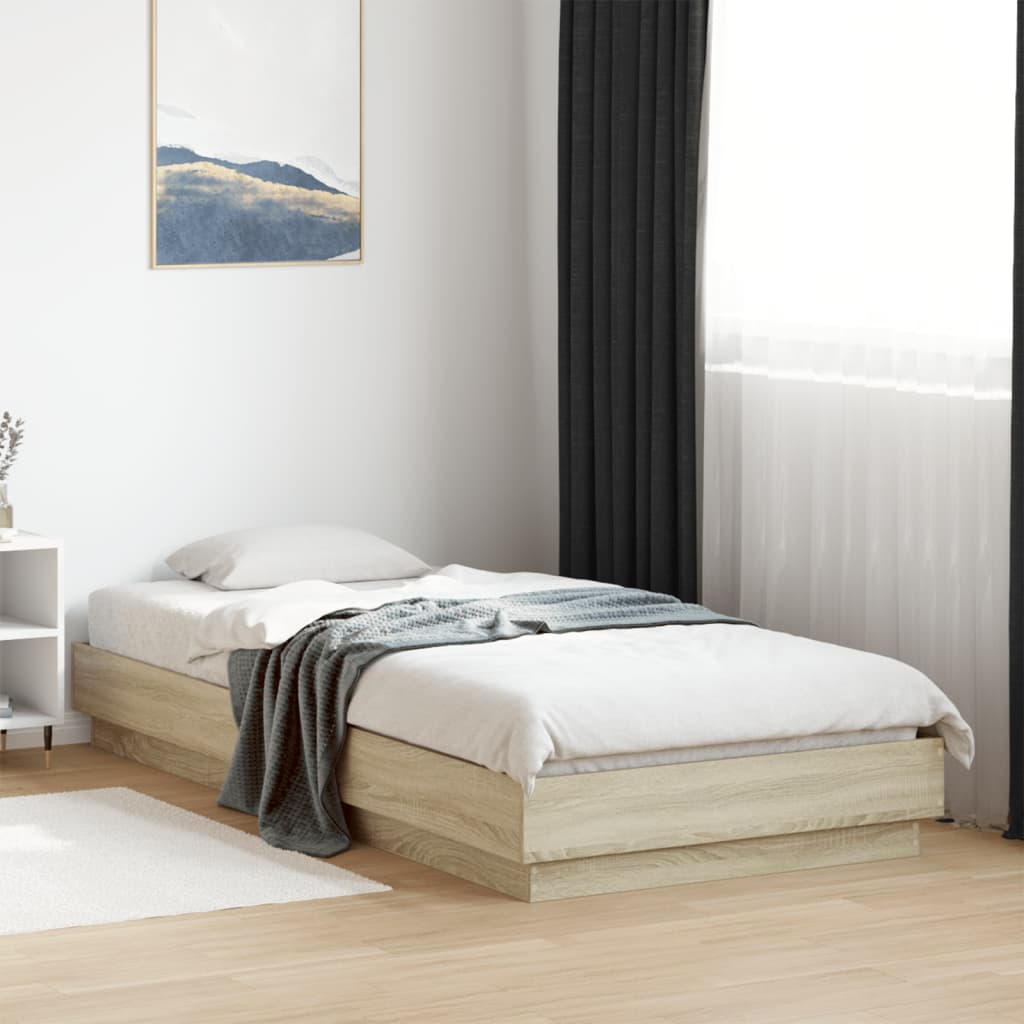 Cadre de lit sans matelas avec lumières LED 100x200 cm - XIOS