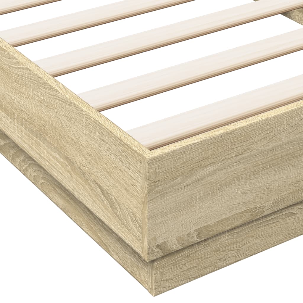 Cadre de lit sans matelas avec lumières LED 100x200 cm - XIOS