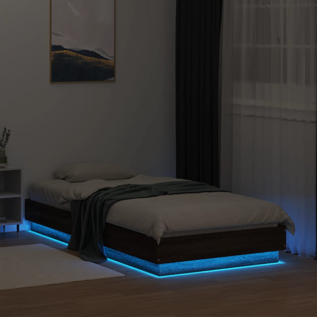 Cadre de lit sans matelas avec lumières LED 90x190 cm - XIOS
