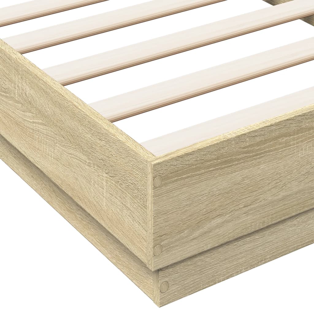 Cadre de lit sans matelas avec lumières LED 75x190 cm - XIOS