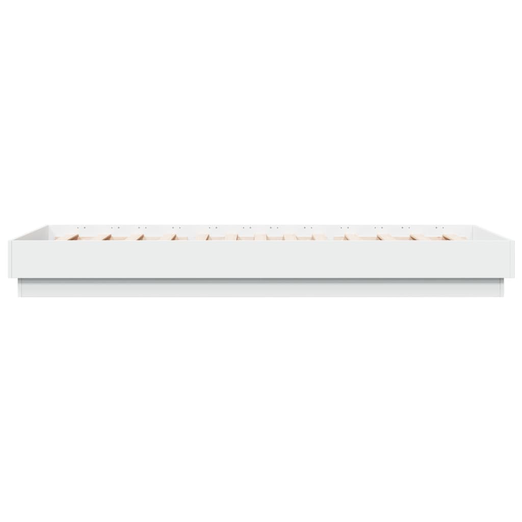 Cadre de lit sans matelas blanc 100x200 cm bois d'ingénierie - XIOS