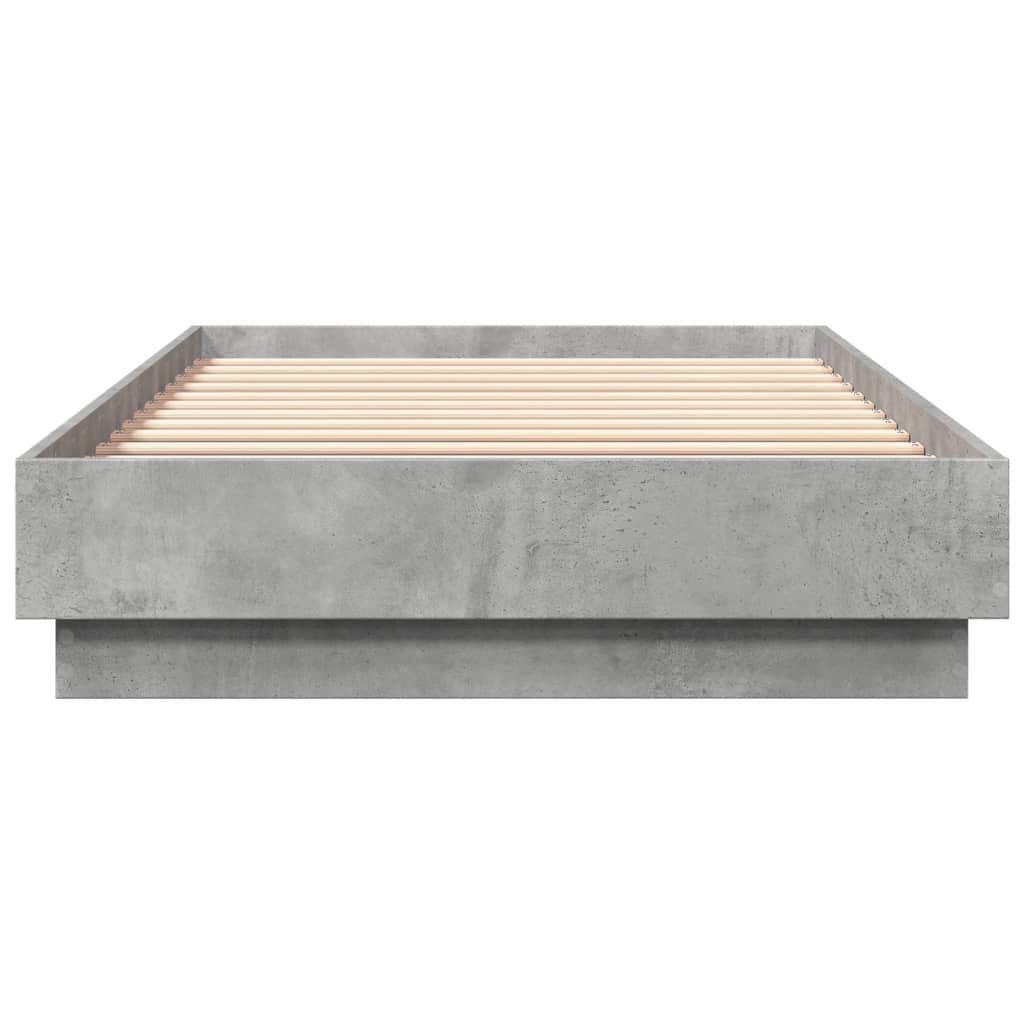 Cadre de lit sans matelas gris béton 100x200 cm - XIOS