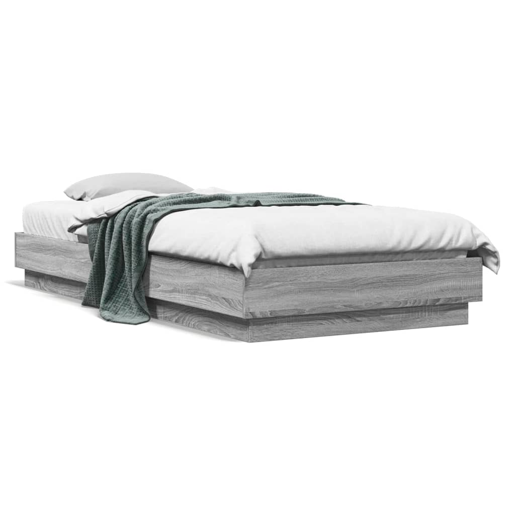 Cadre de lit sans matelas sonoma gris 100x200 cm - XIOS