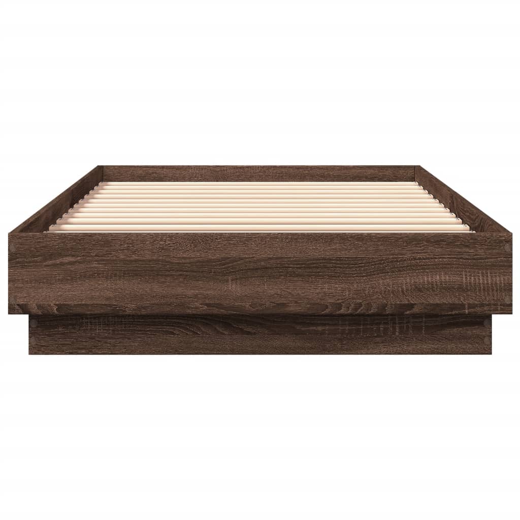Cadre de lit sans matelas chêne marron 100x200 cm - XIOS