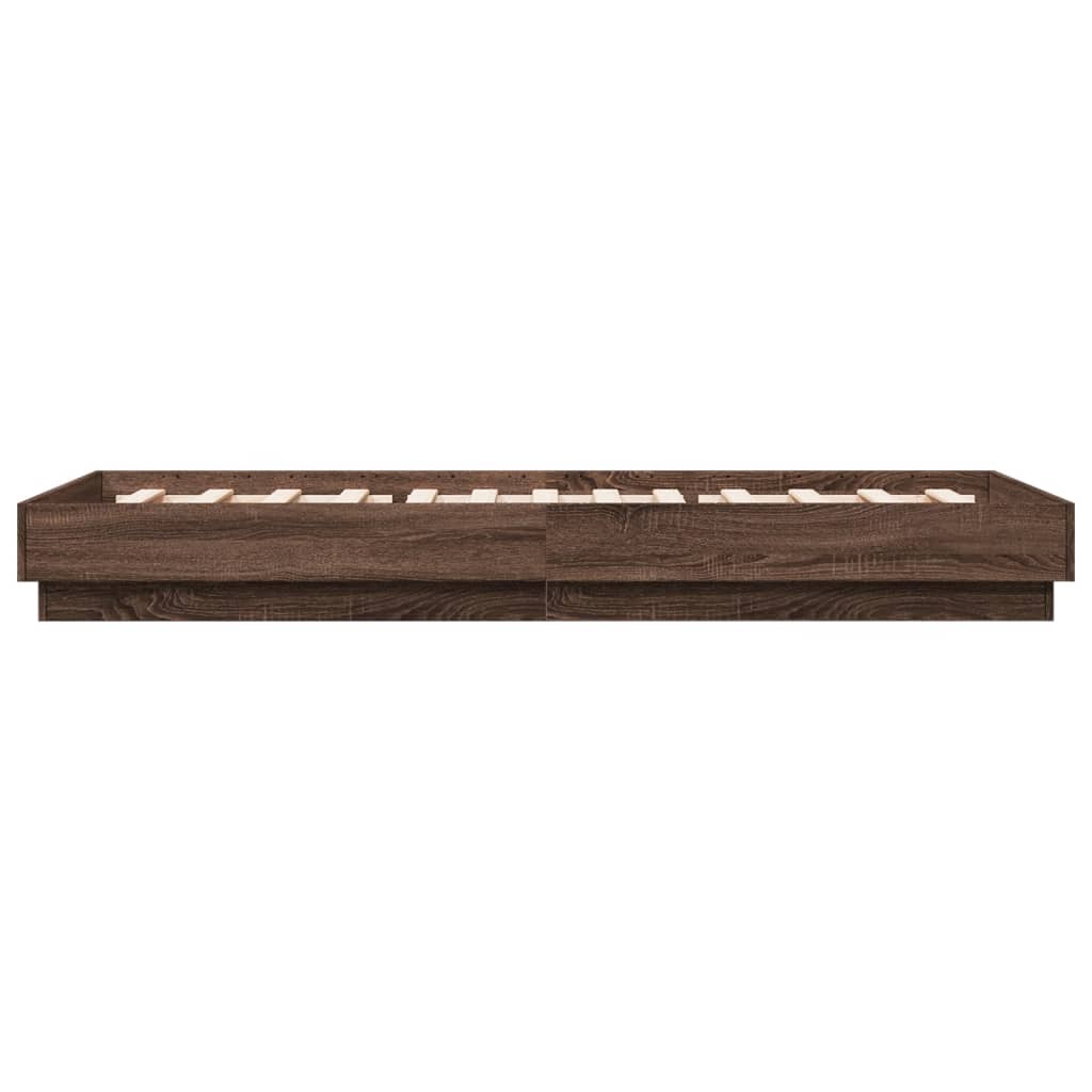 Cadre de lit sans matelas chêne marron 100x200 cm - XIOS
