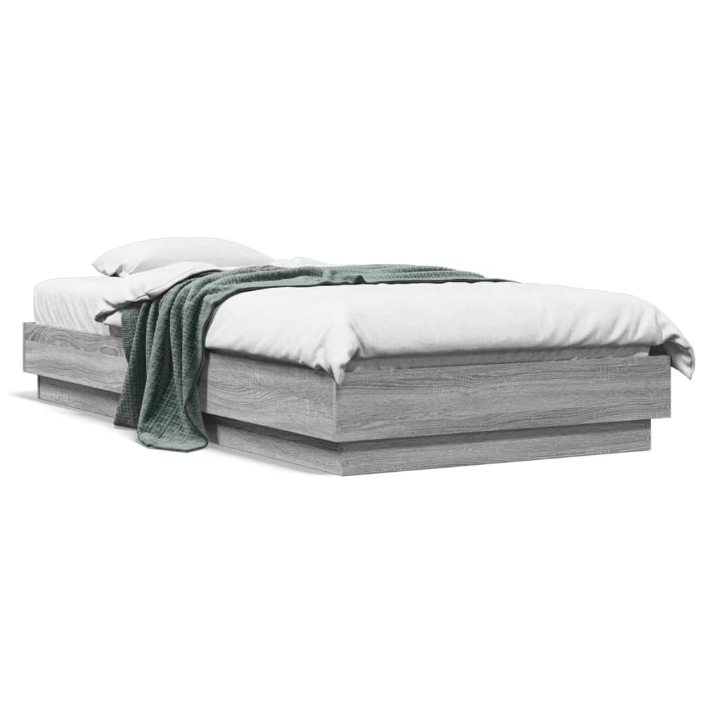 Cadre de lit sans matelas sonoma gris 75x190 cm - XIOS
