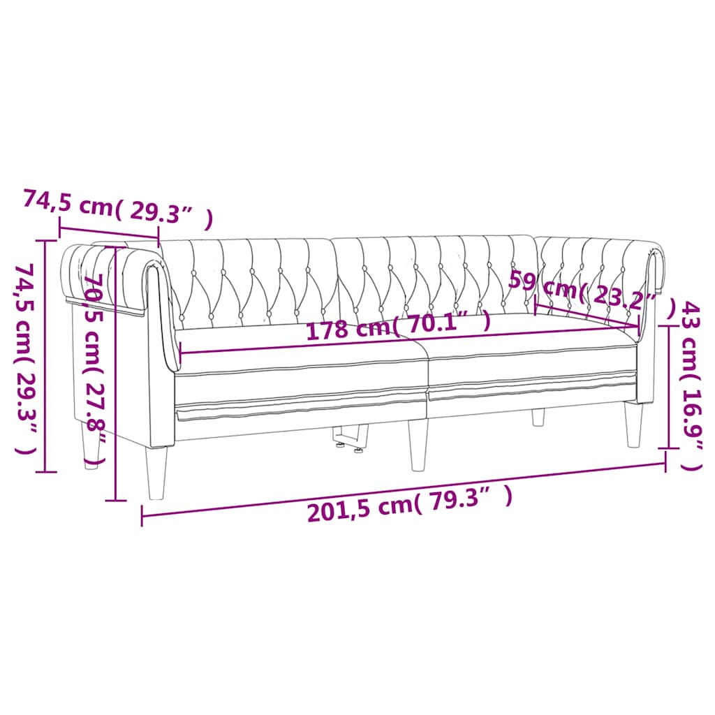 Ensemble de canapés 3 pcs vert foncé tissu - XIOS