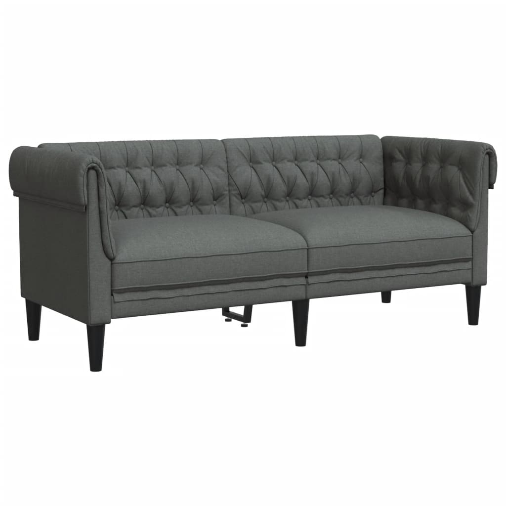 Ensemble de canapés 2 pcs gris foncé tissu - XIOS