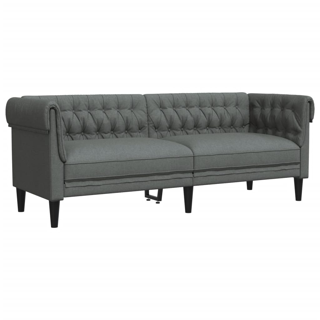 Ensemble de canapés 2 pcs gris foncé tissu - XIOS