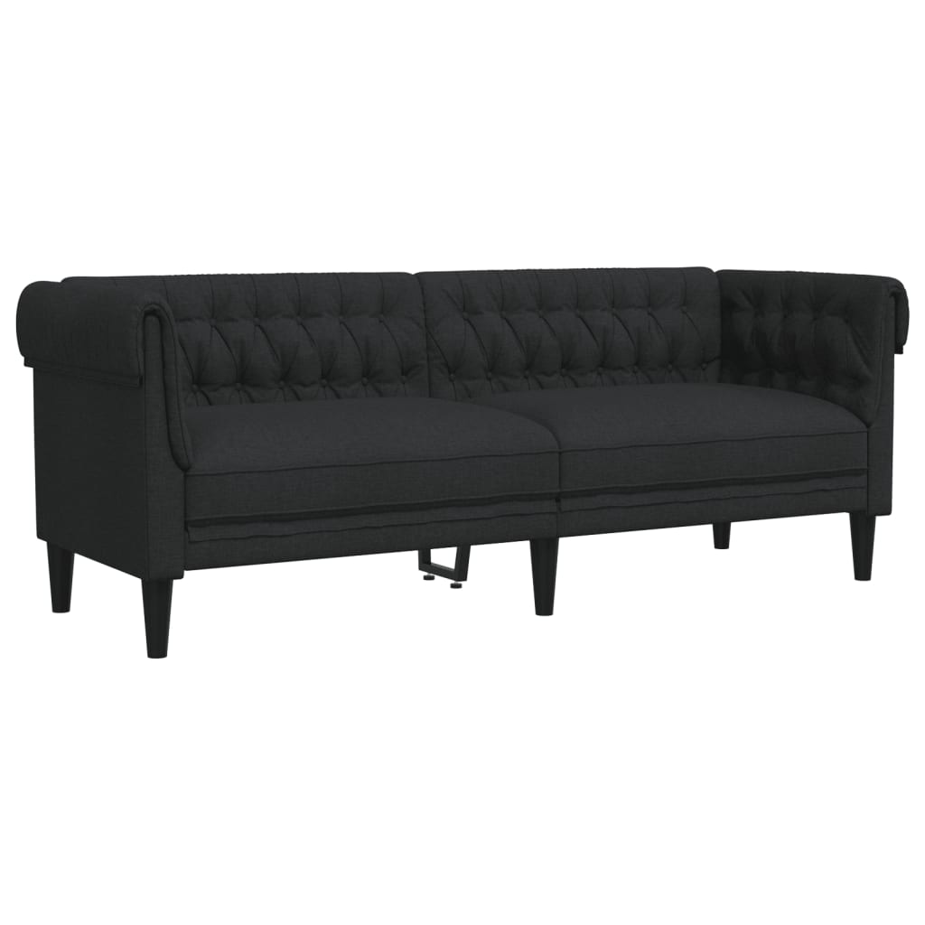 Ensemble de canapés 2 pcs noir tissu - XIOS