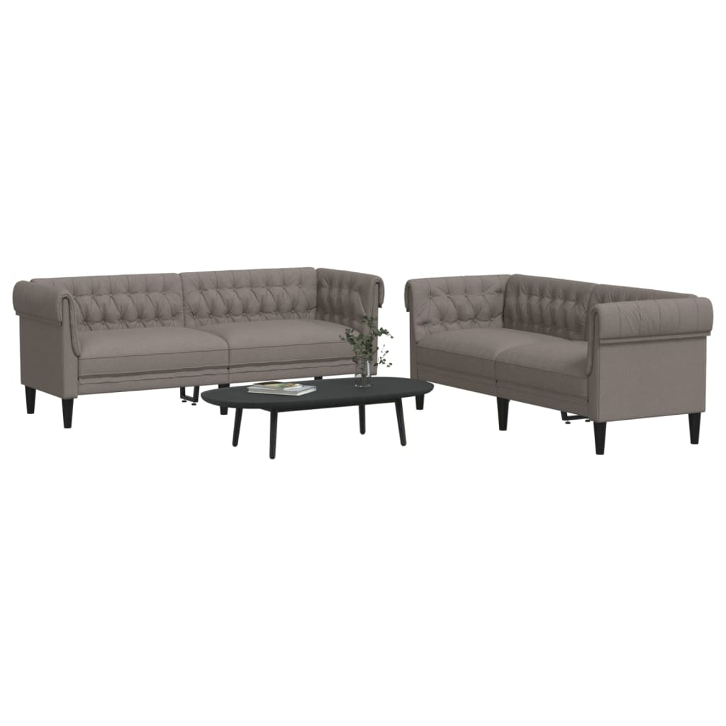 Ensemble de canapés 2 pcs taupe tissu - XIOS