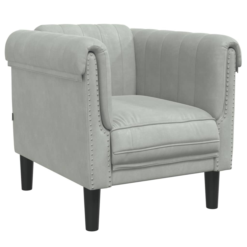 Ensemble de canapés 3 pcs gris clair velours - XIOS