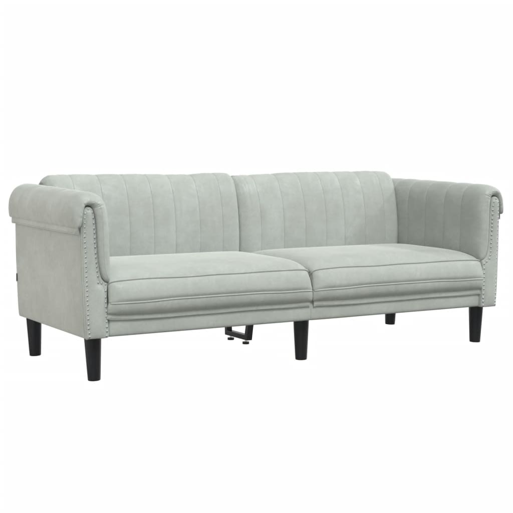 Ensemble de canapés 3 pcs gris clair velours - XIOS