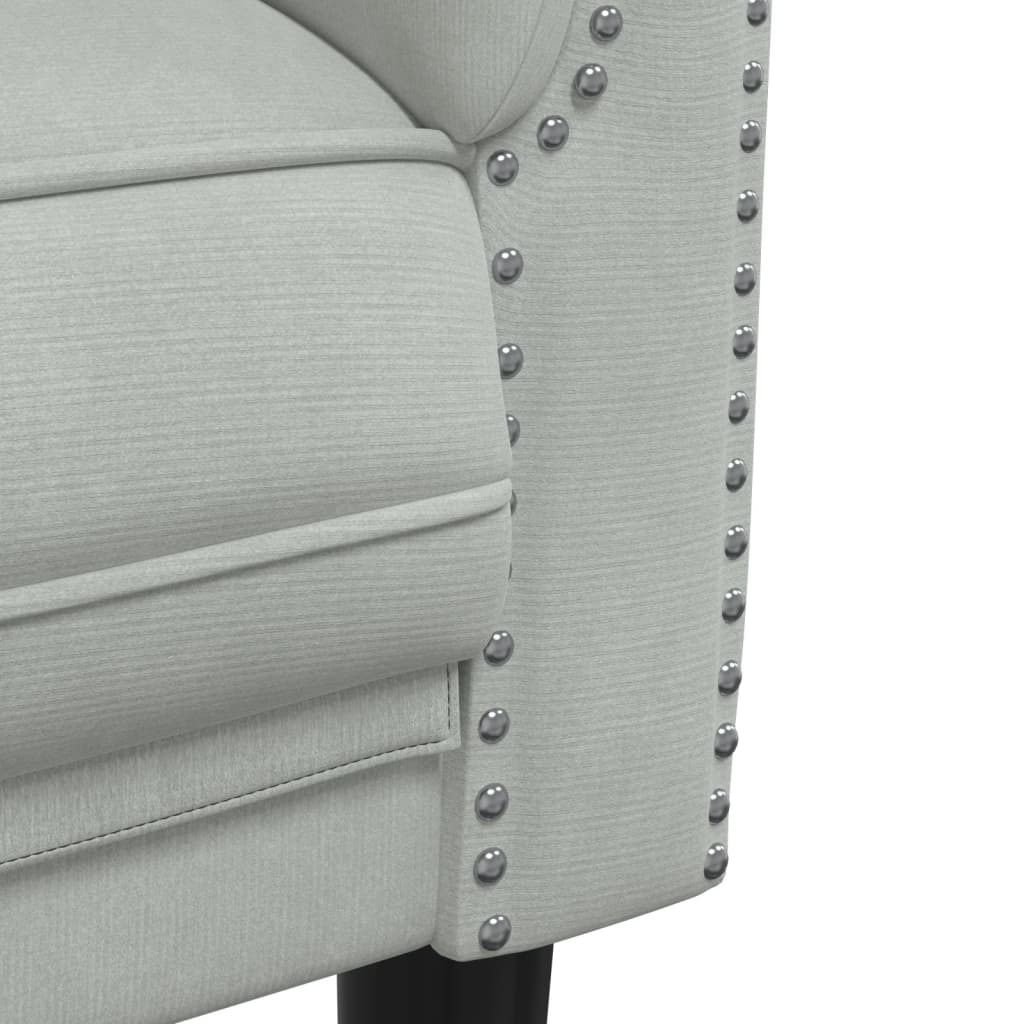 Ensemble de canapés 3 pcs gris clair velours - XIOS