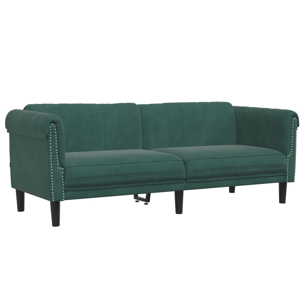 Ensemble de canapés 2 pcs vert foncé velours - XIOS