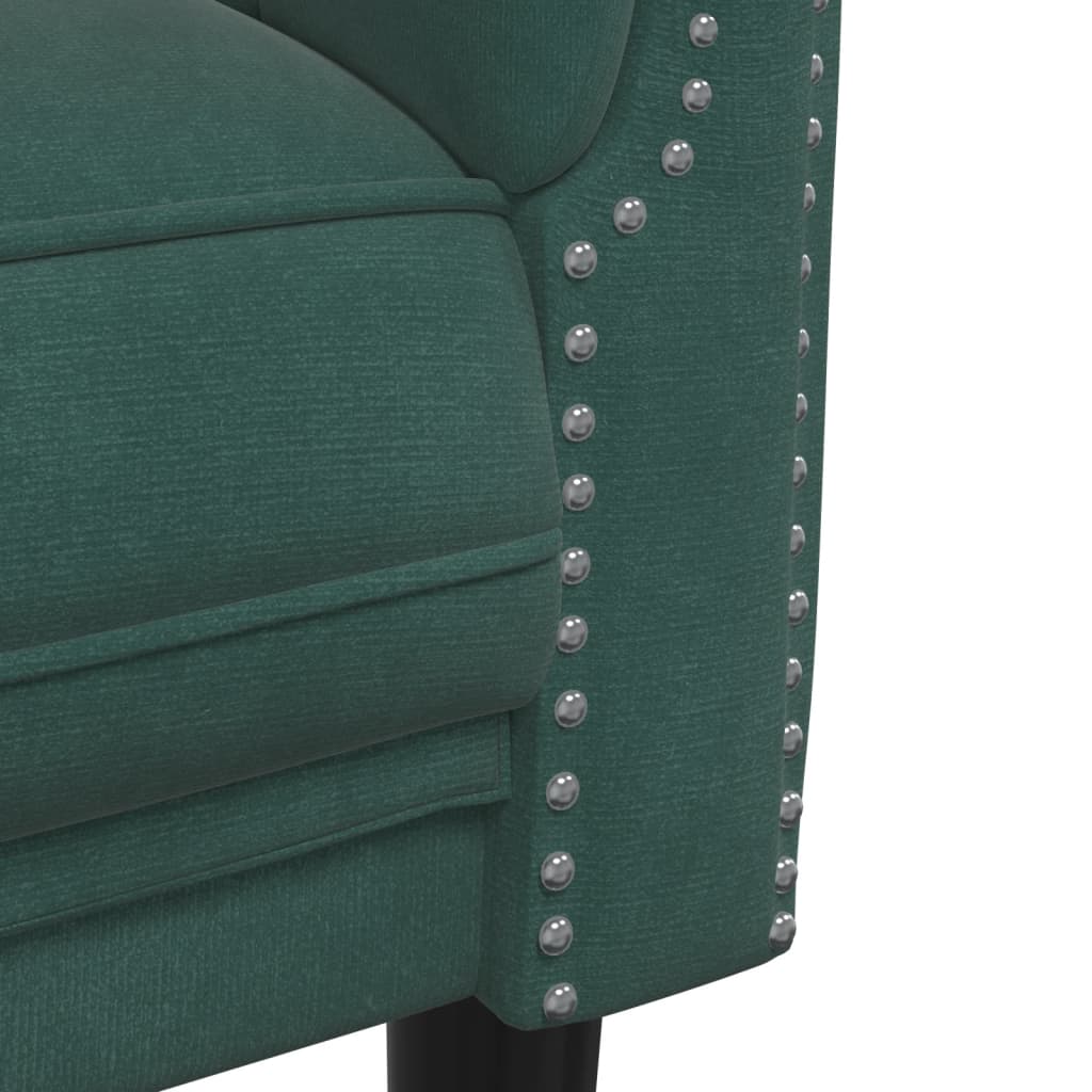 Ensemble de canapés 2 pcs vert foncé velours