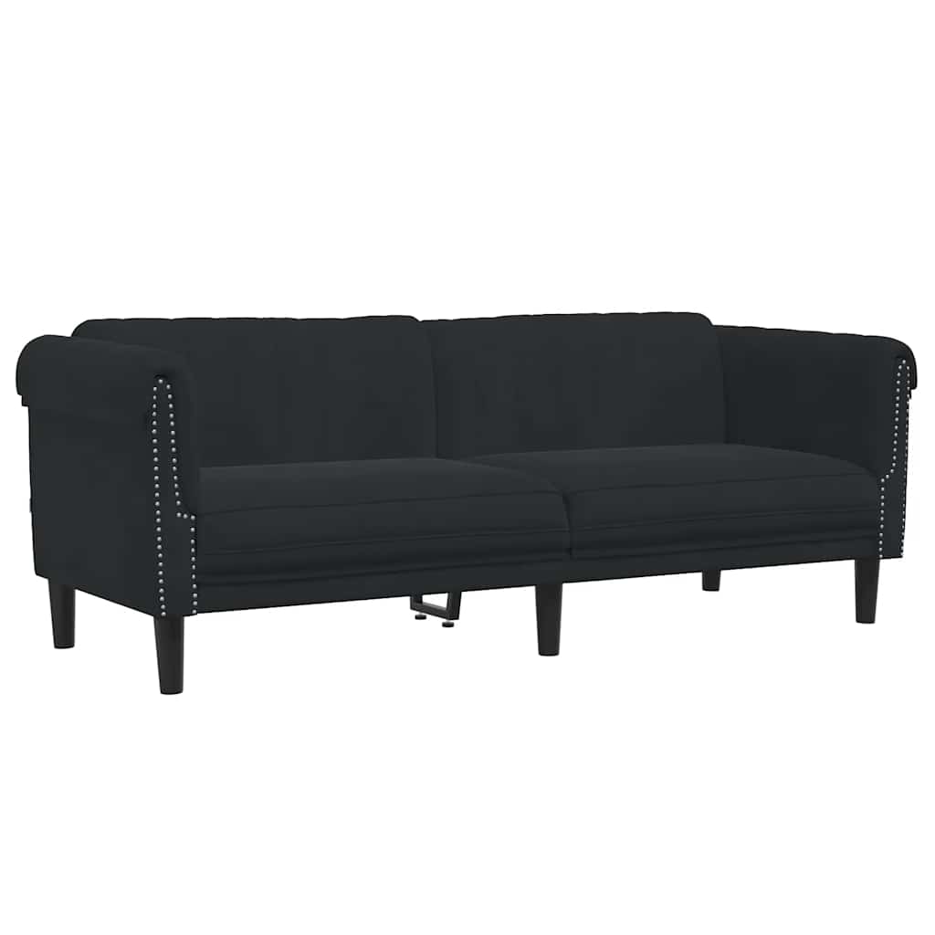 Ensemble de canapés 2 pcs noir velours - XIOS