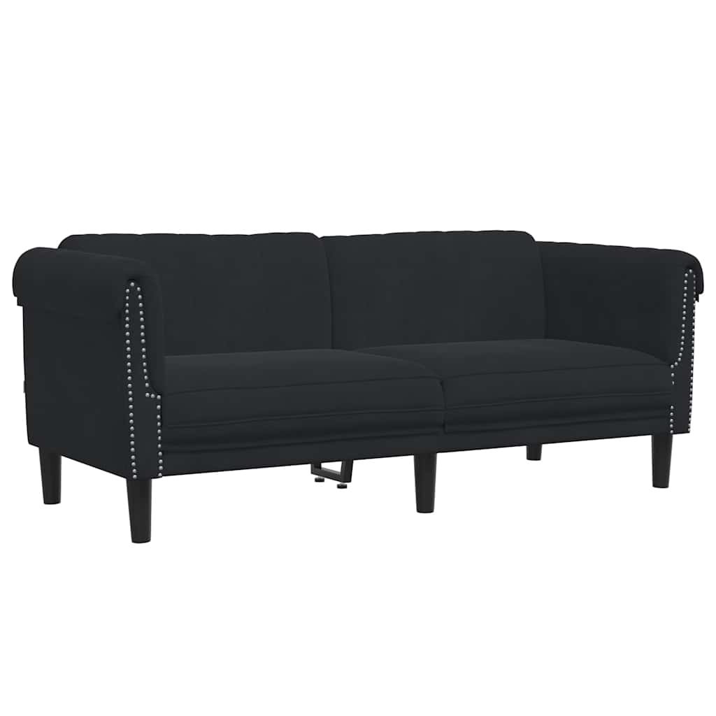 Ensemble de canapés 2 pcs noir velours - XIOS