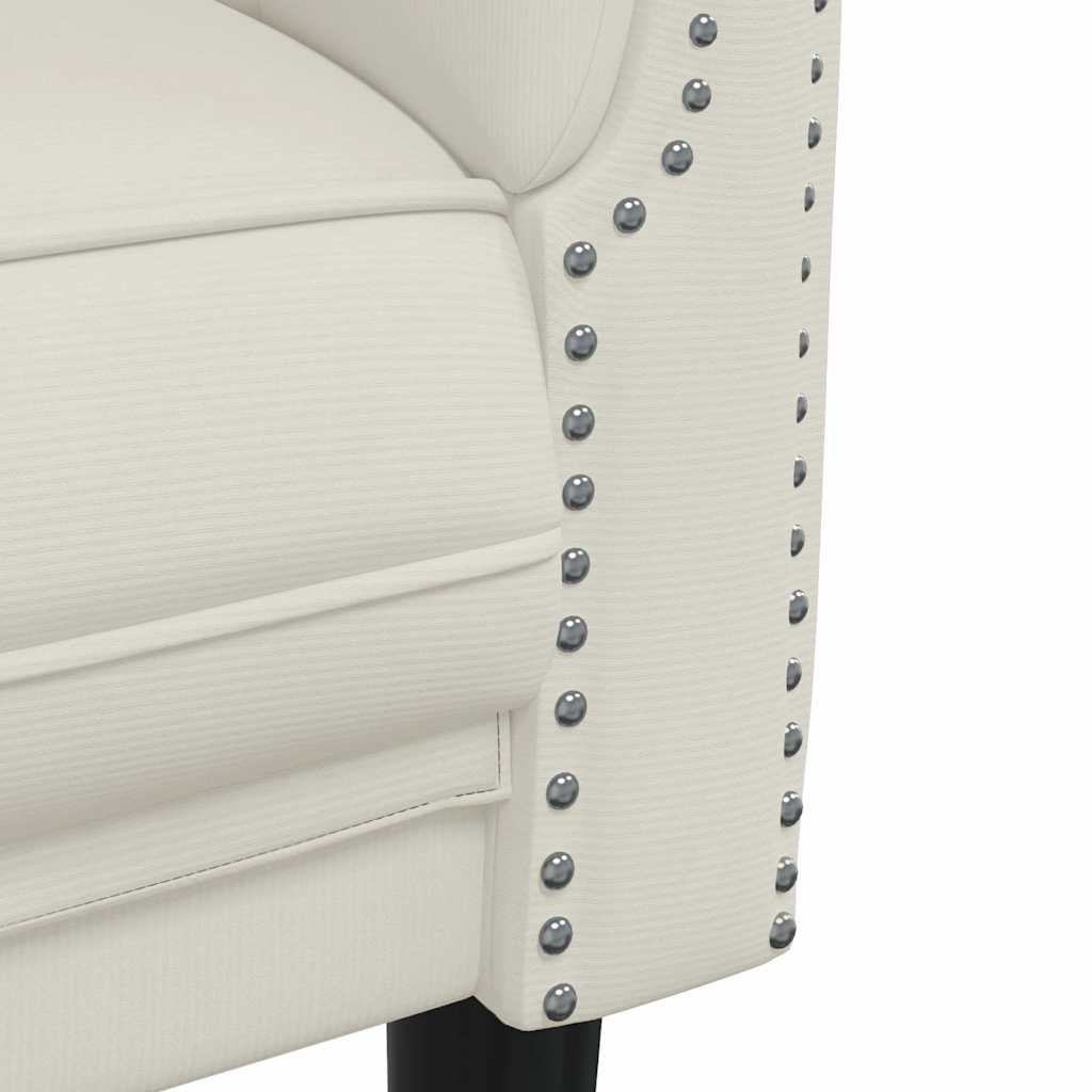 Ensemble de canapés 2 pcs crème velours - XIOS