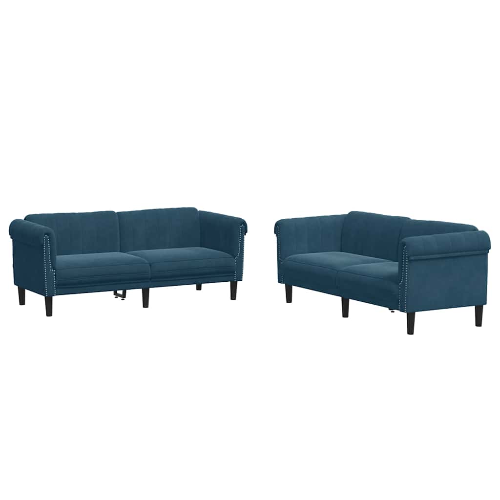 Ensemble de canapés 2 pcs bleu velours - XIOS